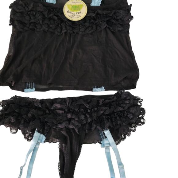 VTG Coquette Y2K Fairy Babydoll Honey Dew Cami Mesh Set Unicorn - Picture 8 of 10